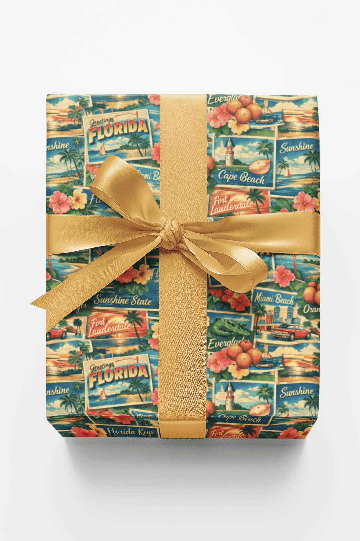 Florida Postcard Memories Wrapping Paper