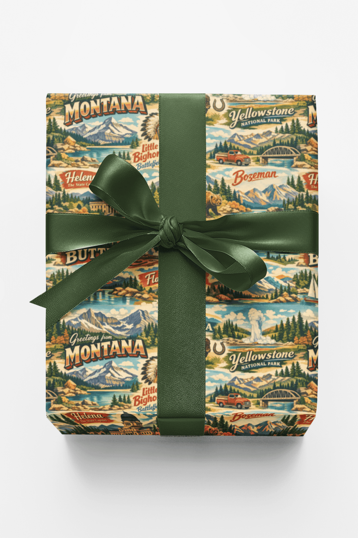 Montana Postcard Memories Wrapping Paper