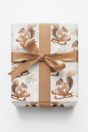 Snowbound Squirrel Wrapping Paper