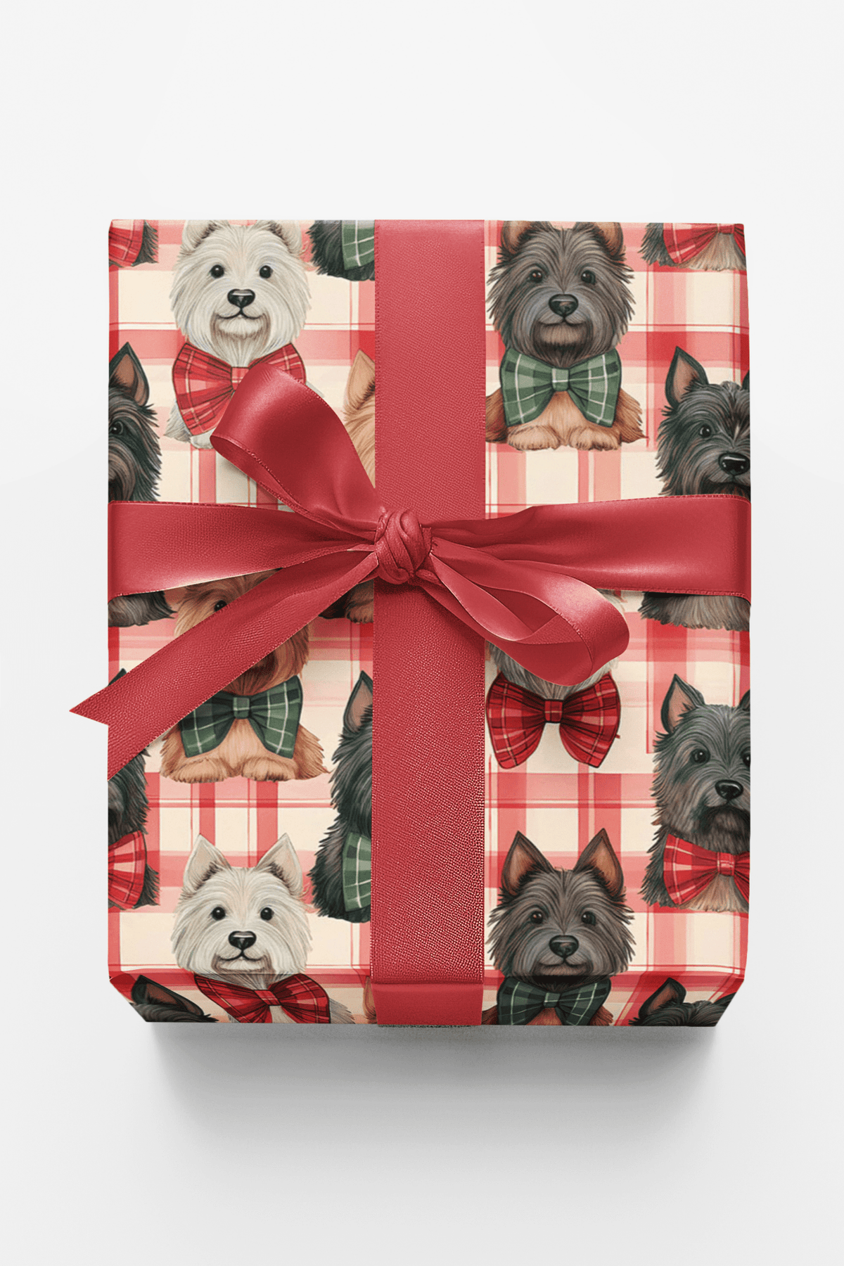 Scottish Terrier Plaid Parade Wrapping Paper