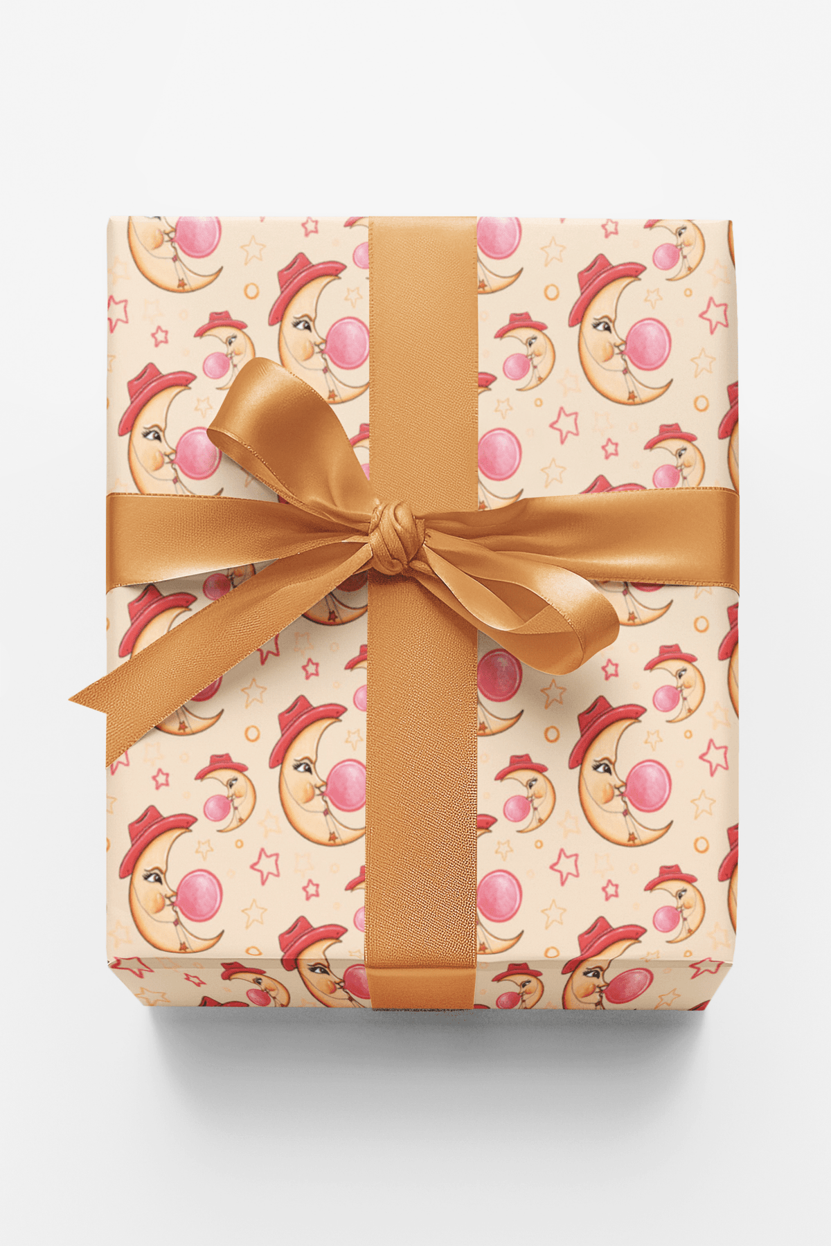 Bubblegum Moon Wrapping Paper | Michelle Gilsey | Artist Corner