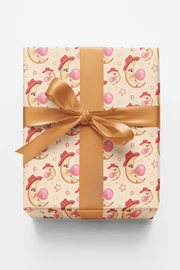 Bubblegum Moon Wrapping Paper | Michelle Gilsey | Artist Corner