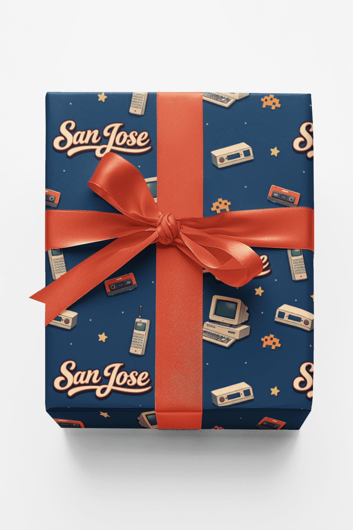 San Jose Silicon Retro Wrapping Paper