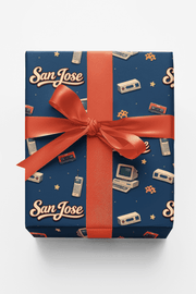 San Jose Silicon Retro Wrapping Paper