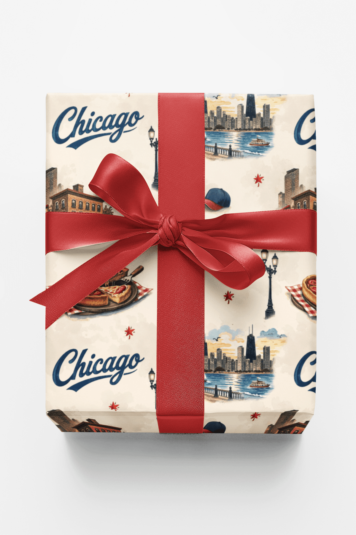 Chicago Windy City Blues Wrapping Paper
