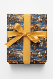 Baltimore Inner Harbor Echoes Wrapping Paper