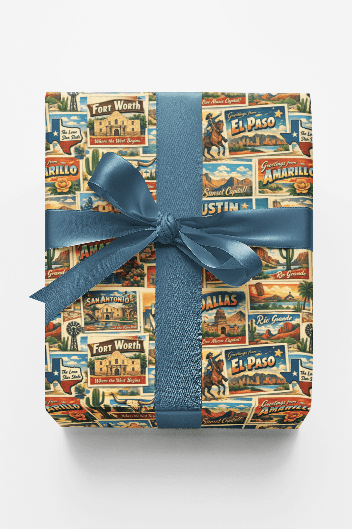 Texas Postcard Memories Wrapping Paper