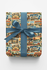 Texas Postcard Memories Wrapping Paper
