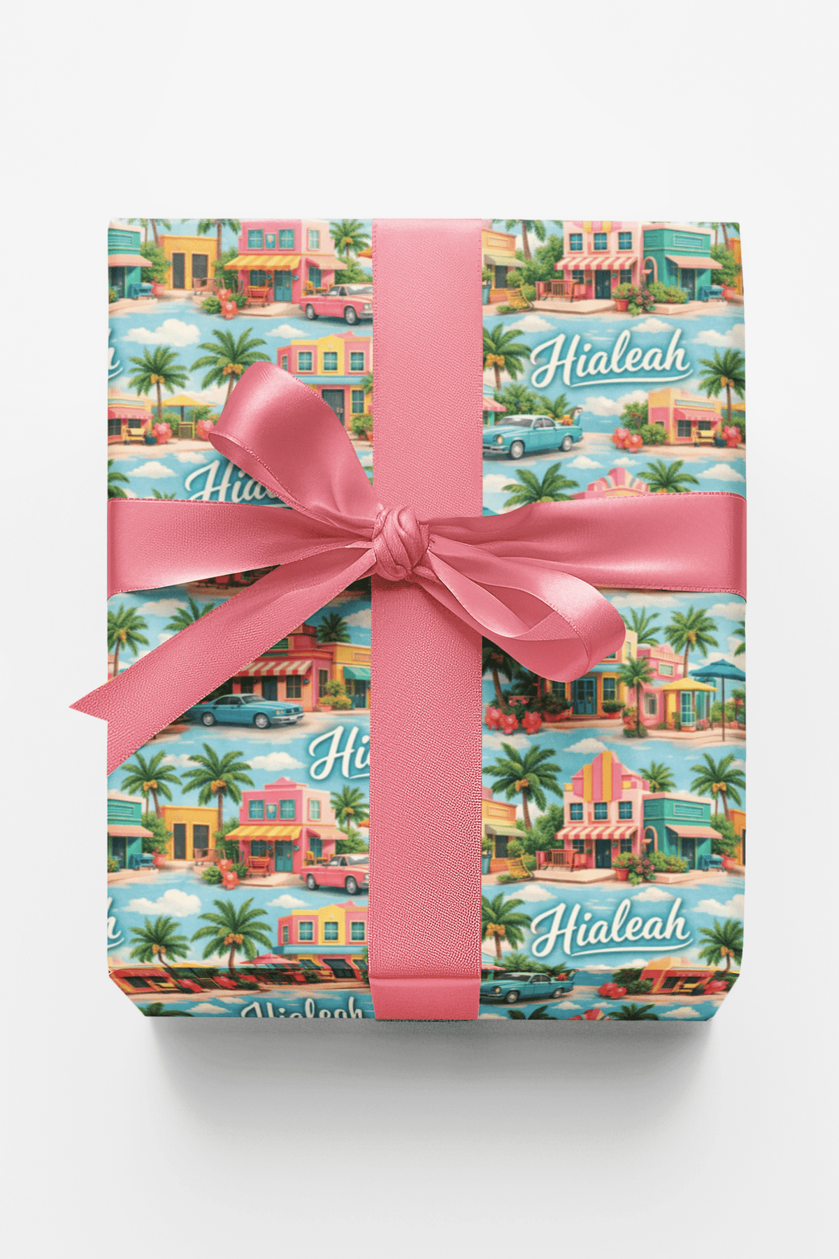 Hialeah Tropical Nights Wrapping Paper