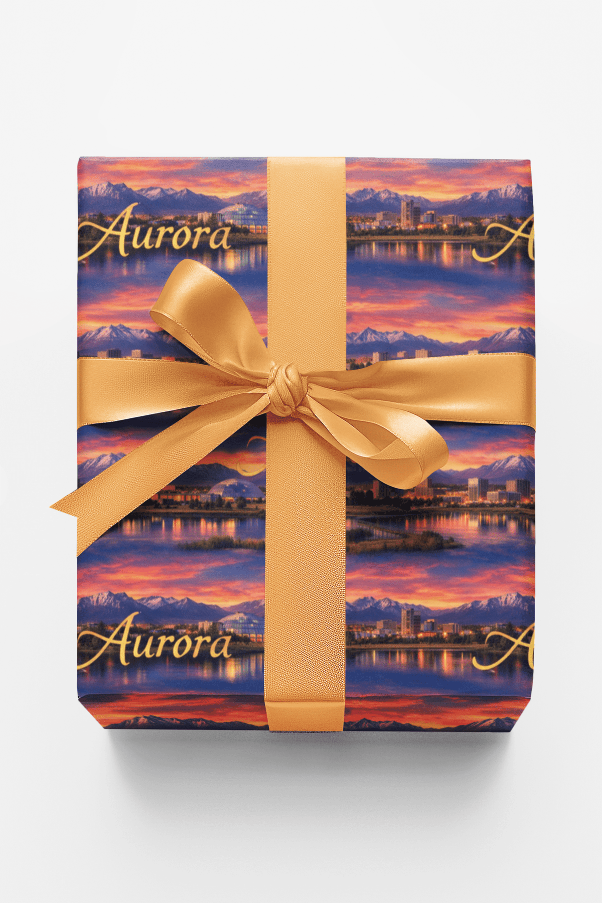 Aurora Twilight Retro Wrapping Paper
