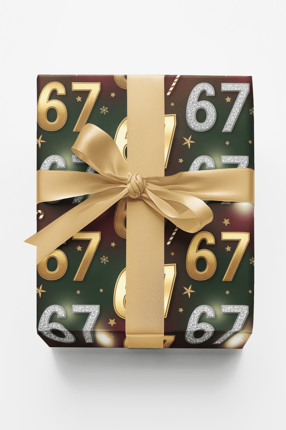 67 Candy Cane Splash Wrapping Paper