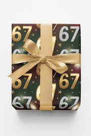 67 Candy Cane Splash Wrapping Paper