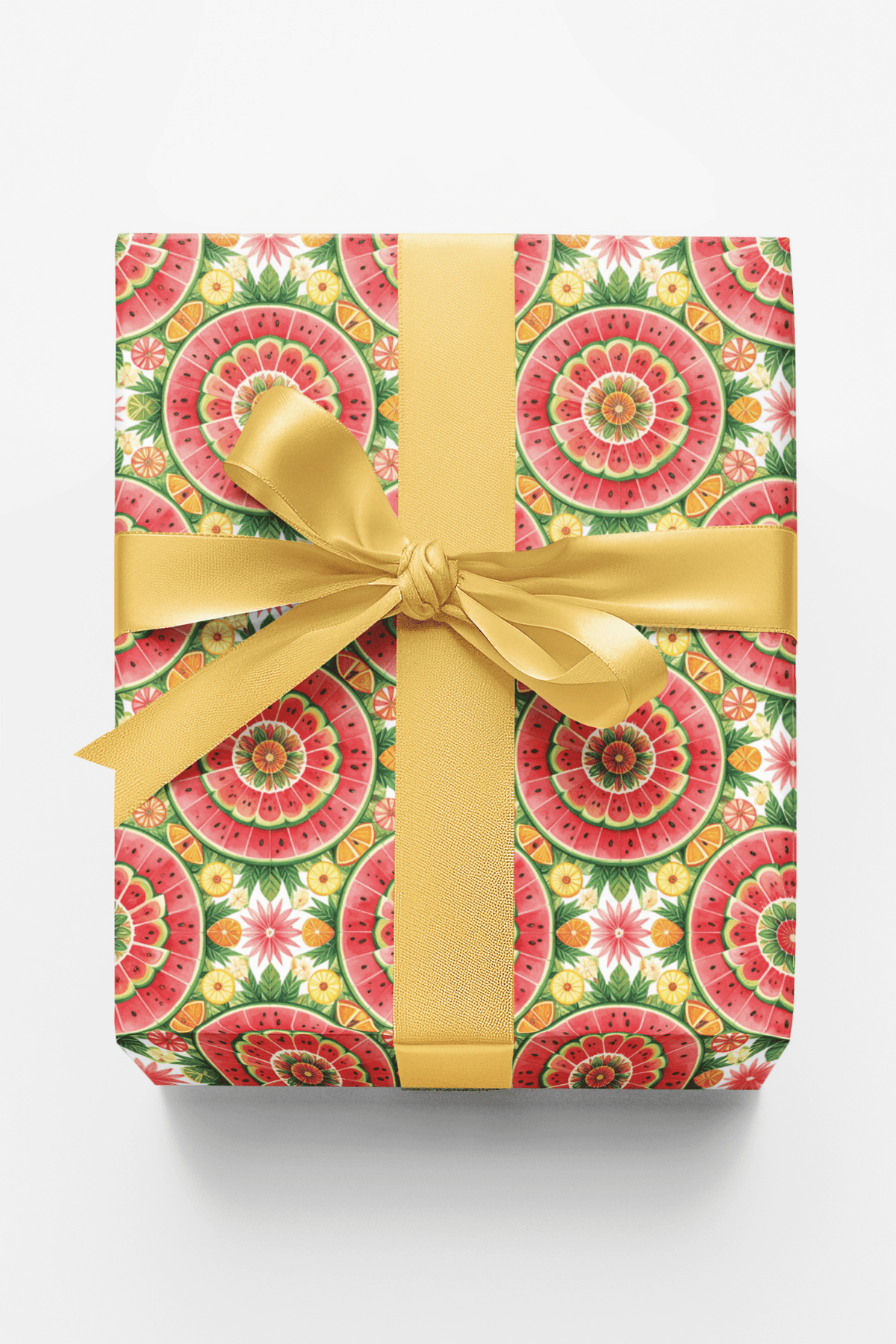 Watermelon Sunburst Garden Wrapping Paper