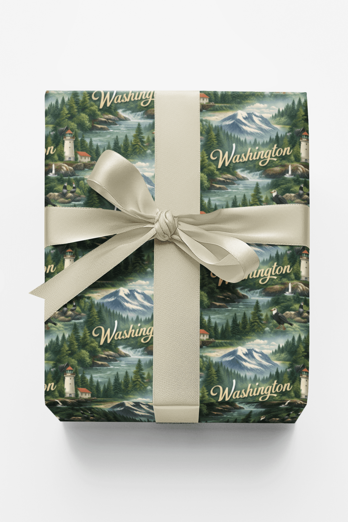 Washington Evergreen Coast Wrapping Paper