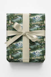 Washington Evergreen Coast Wrapping Paper
