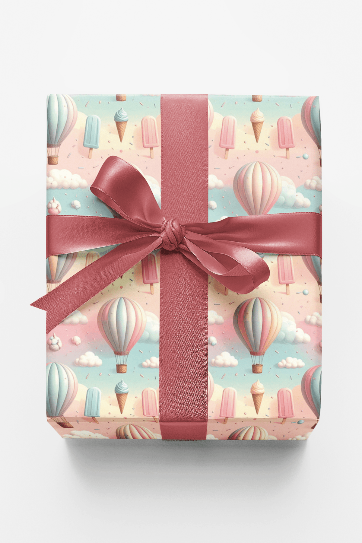 Sweet Treat Hot Air Balloons Wrapping Paper