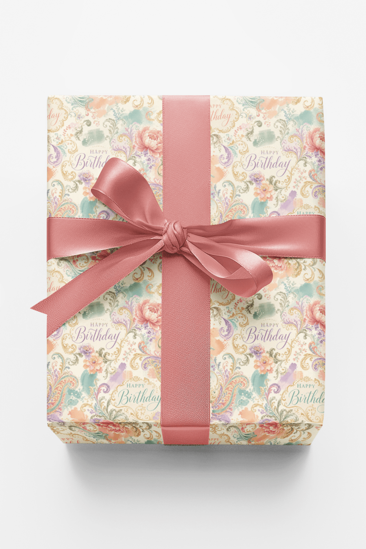 Birthday Filigree Bloom Wrapping Paper