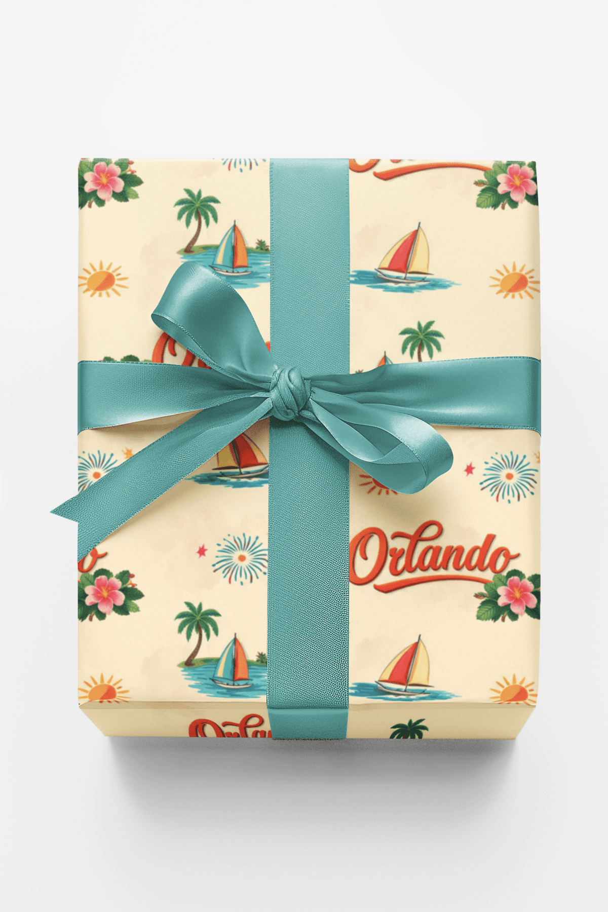 Orlando Theme Park Era Retro Wrapping Paper