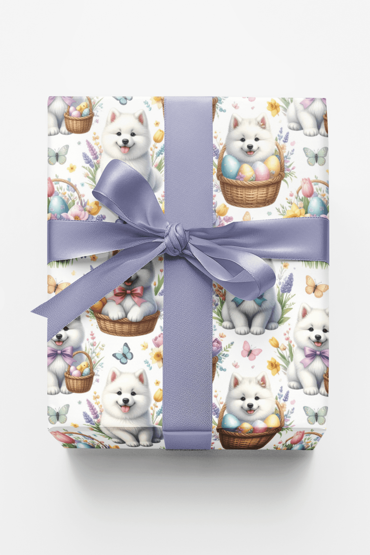 Easter Samoyeds Wrapping Paper