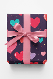 Heart Burst Celebration Wrapping Paper