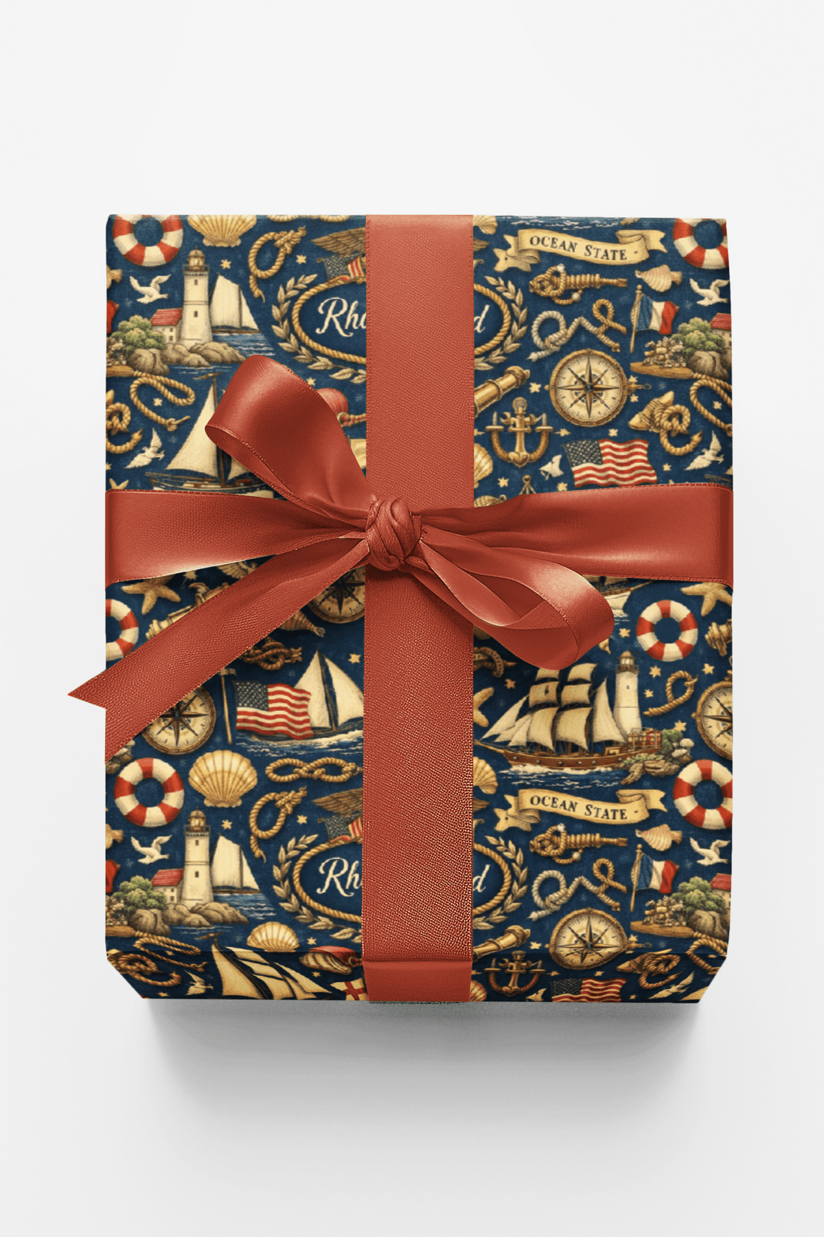 Rhode Island Nautical Charm Wrapping Paper