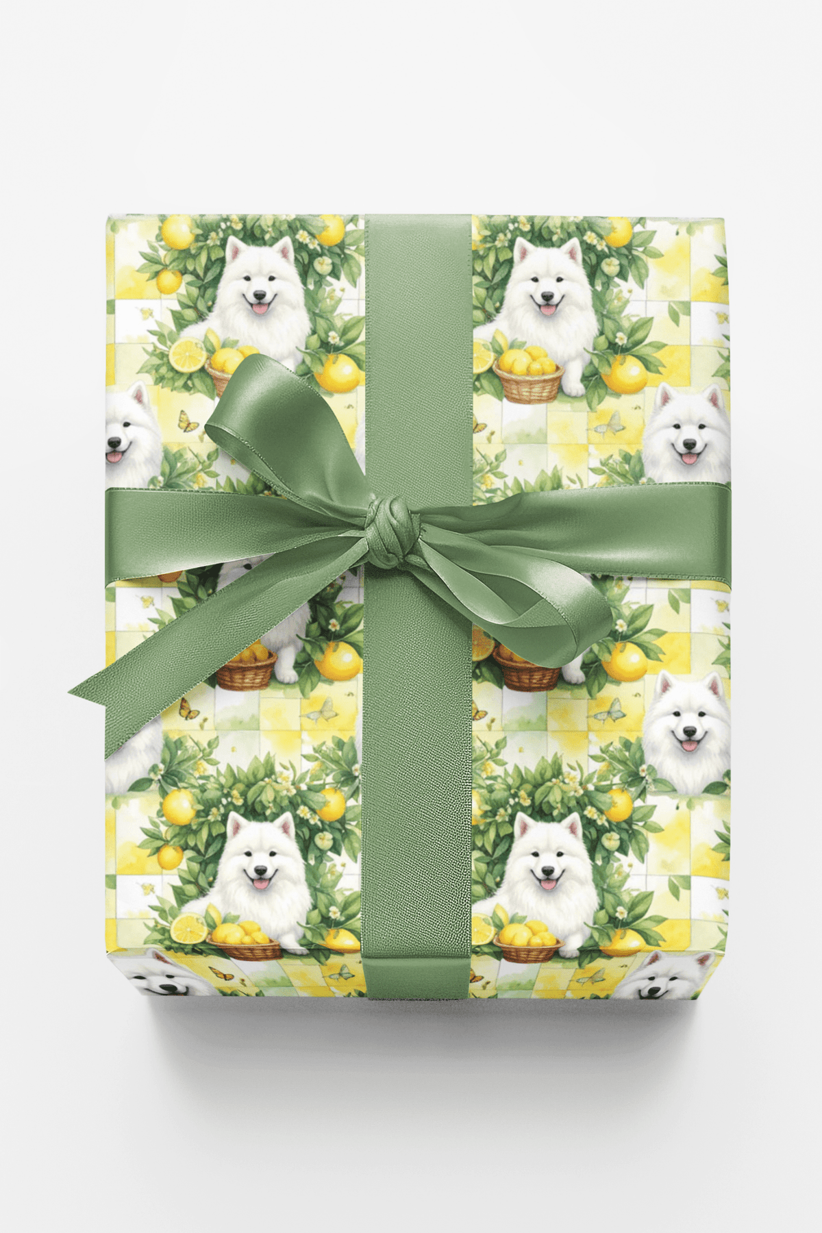 Samoyed Lemon Orchard Wrapping Paper