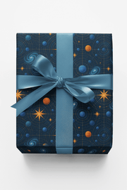 Cosmic Grid Matrix Wrapping Paper