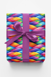 Overlap Prism Waves Wrapping Paper