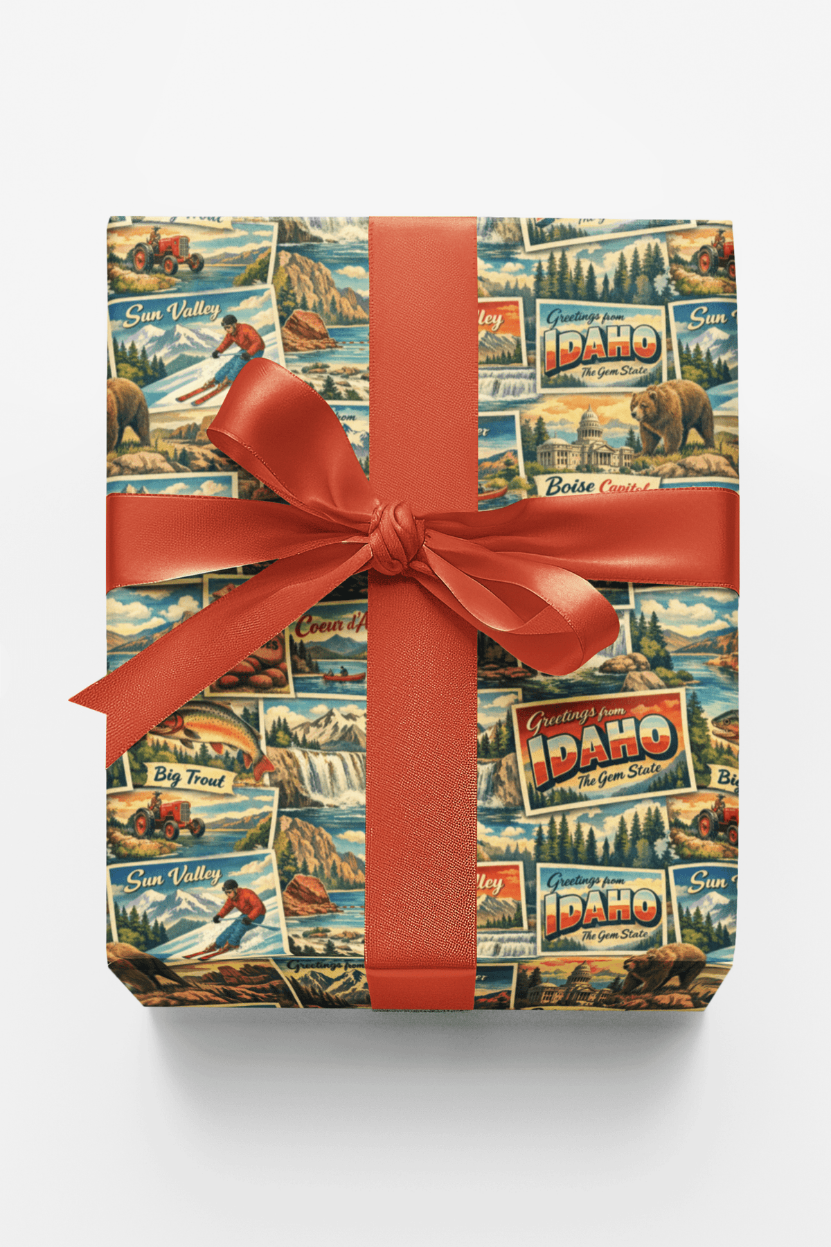 Idaho Postcard Memories Wrapping Paper