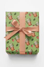 Strawberry Squeak Wrapping Paper | Michelle Gilsey | Artist Corner
