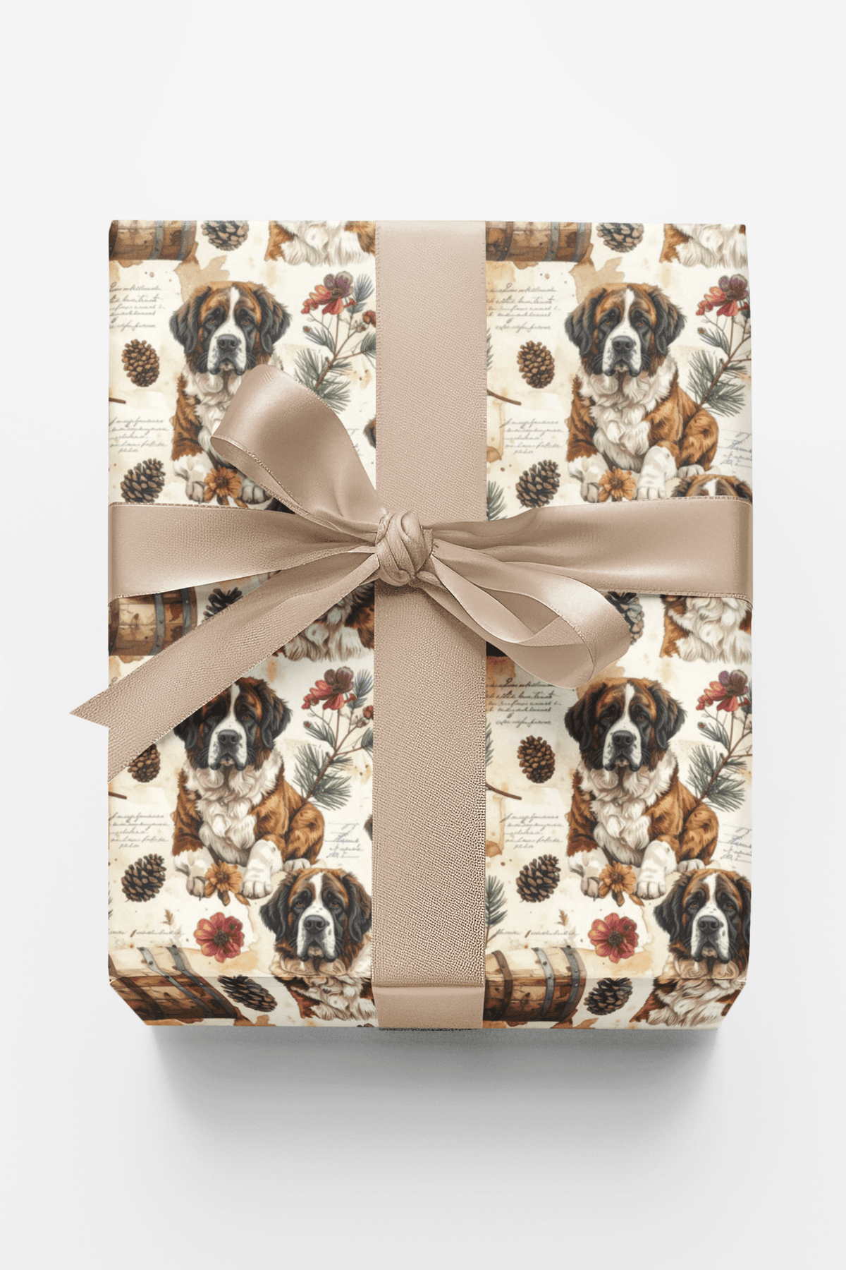 Vintage Alpine Archives (st. Bernard) Wrapping Paper