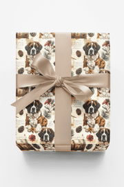 Vintage Alpine Archives (st. Bernard) Wrapping Paper