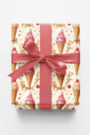 Gilded Ice Cream Wrapping Paper