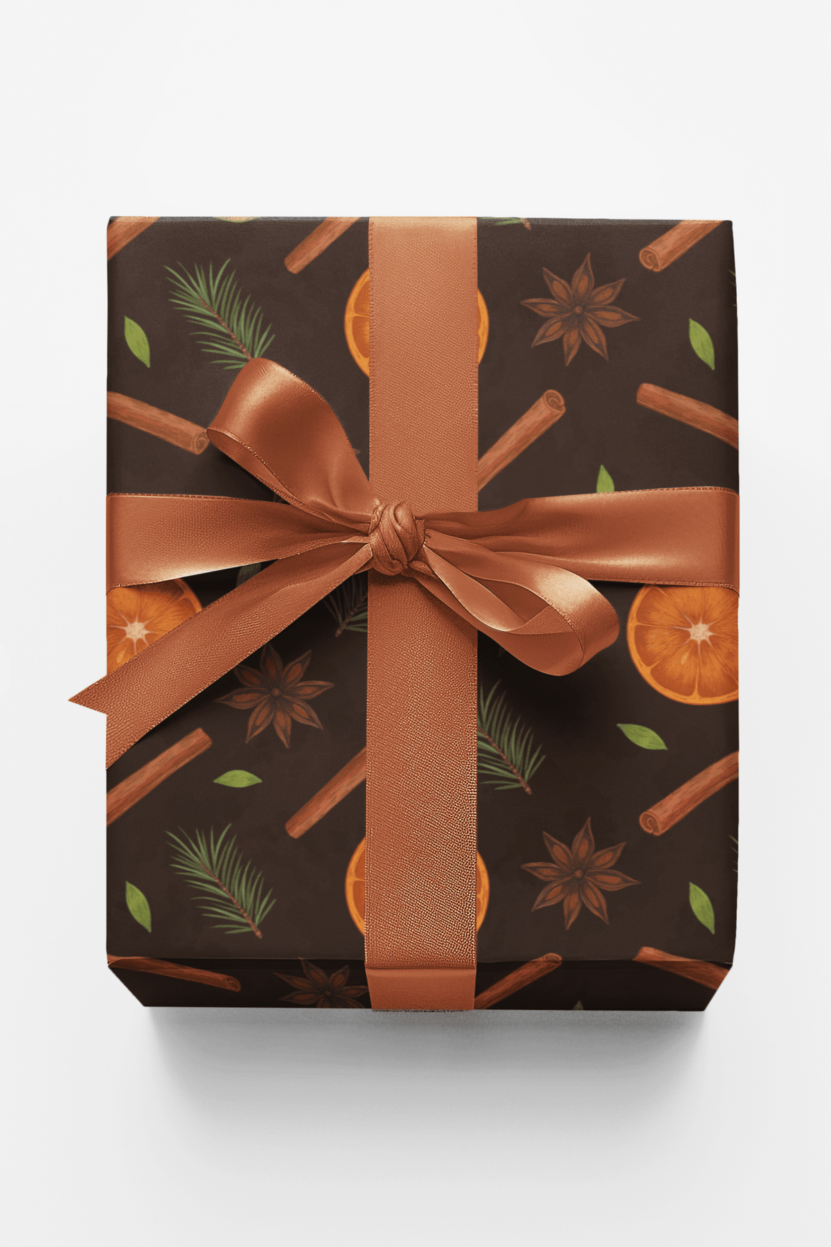 Cinnamon Spice Pattern Wrapping Paper