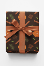 Cinnamon Spice Pattern Wrapping Paper