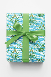 River Reed Curvatures Wrapping Paper