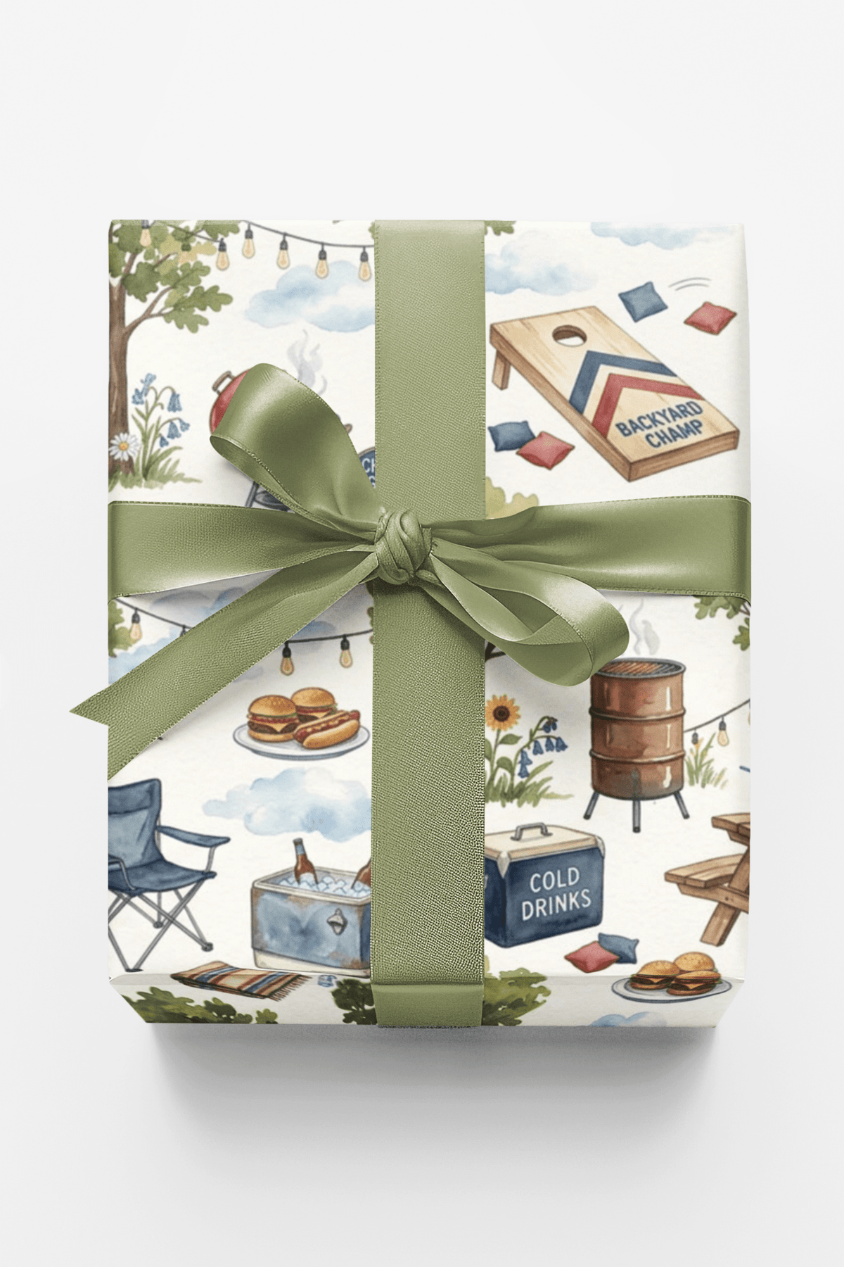 Backyard Bbq Gathering Wrapping Paper