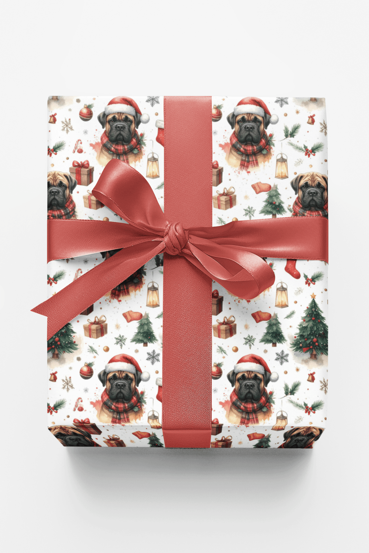 Christmas Guardians (english Mastiff) Wrapping Paper
