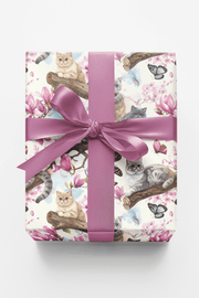 Spring Blossom Cats (exotic Shorthair) Wrapping Paper