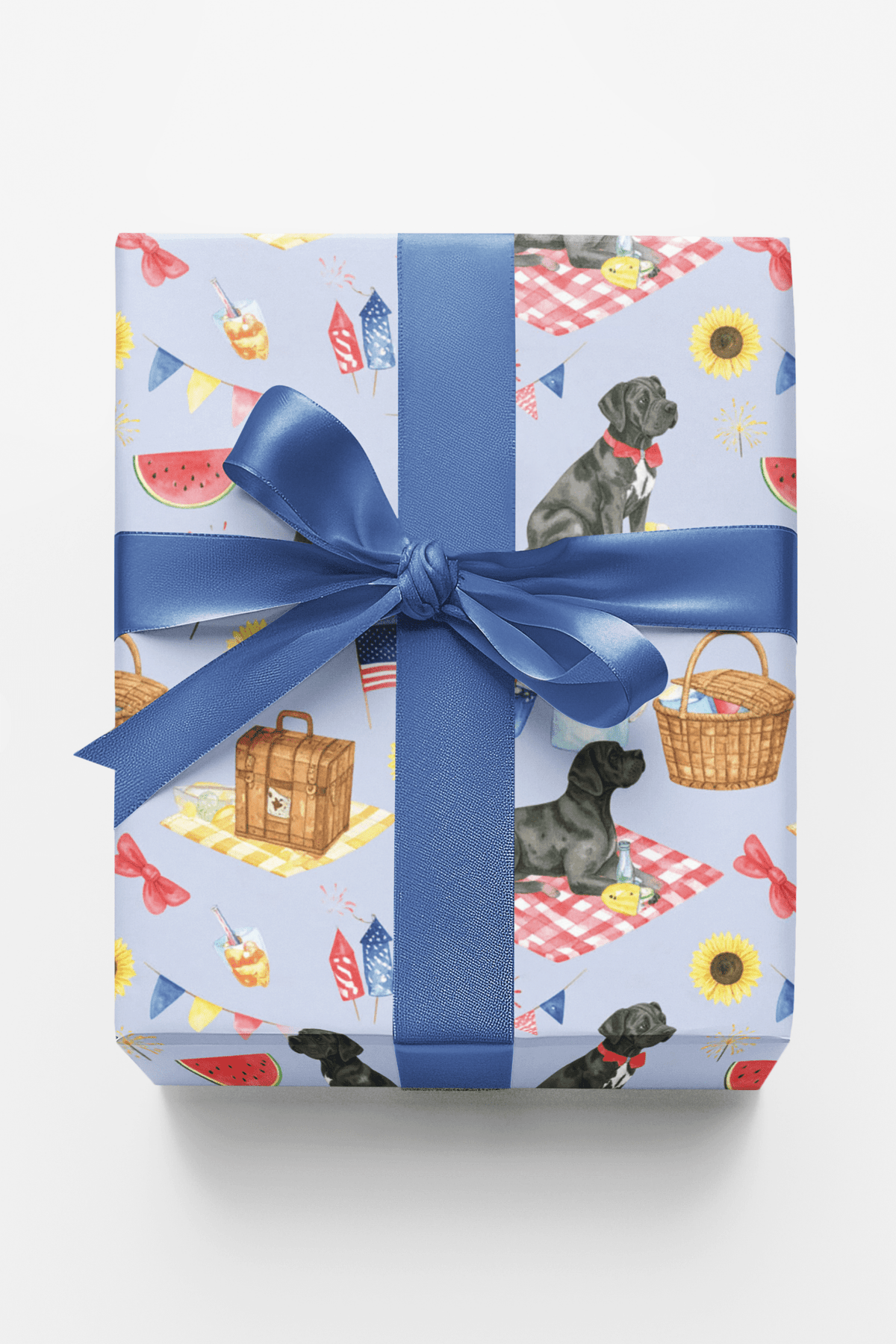 Fourth Of July Picnic (cane Corso) Wrapping Paper