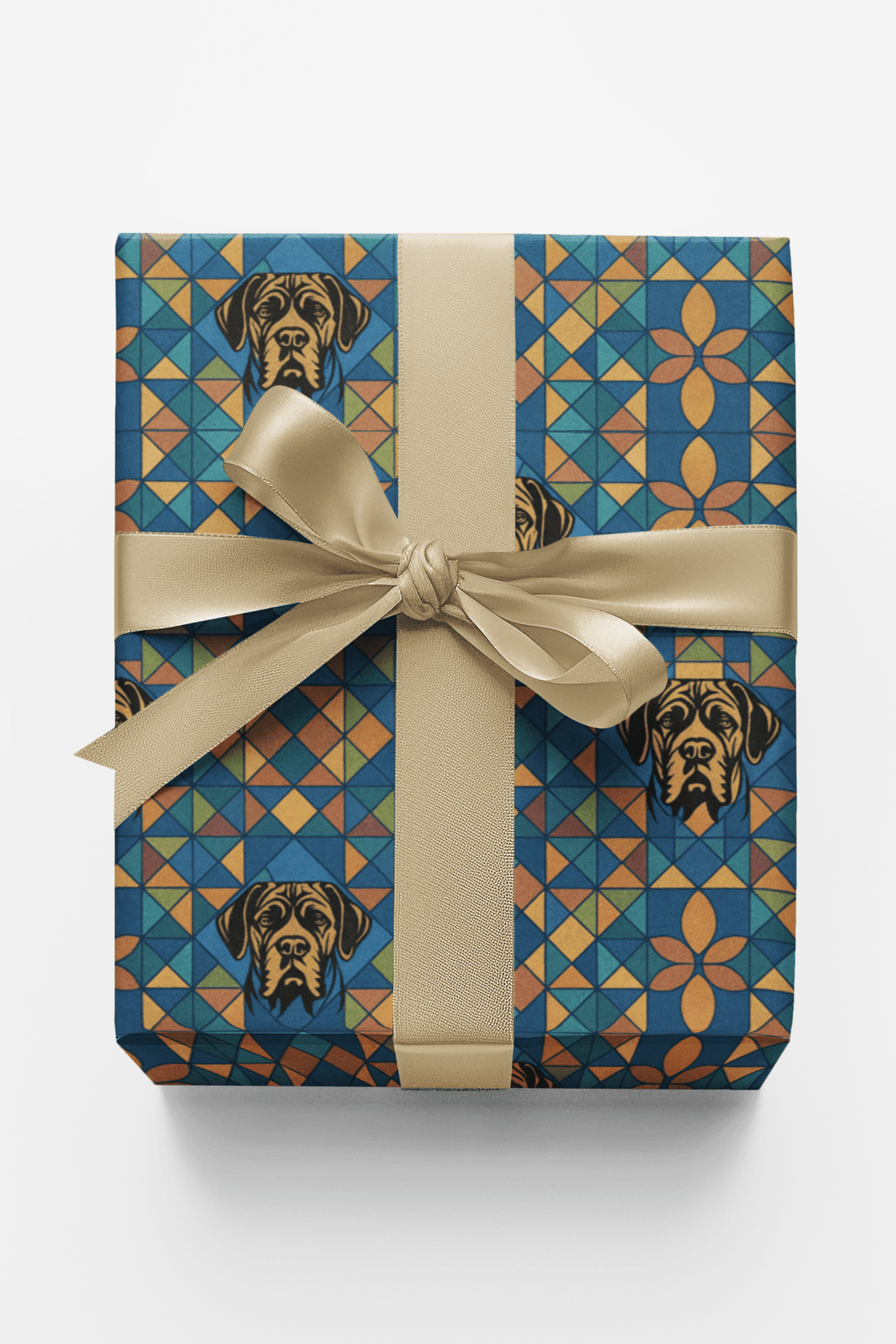 Mastiff Mosaic Wrapping Paper