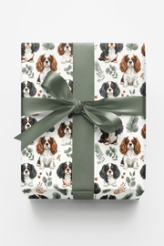 Classic Garden Spaniels Wrapping Paper