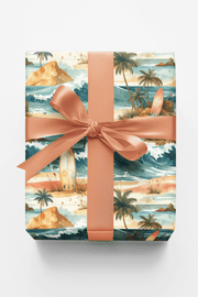 Endless Summer Coastline Wrapping Paper