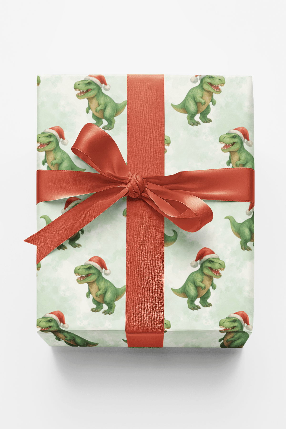 Santa Saurus Wrapping Paper