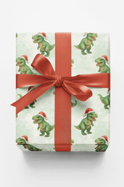 Santa Saurus Wrapping Paper