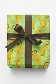 Golden Gecko Dance Wrapping Paper