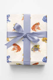 Frogs In Bloom Wrapping Paper