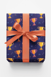 Victory Trophy Surge Glossy Wrapping Paper