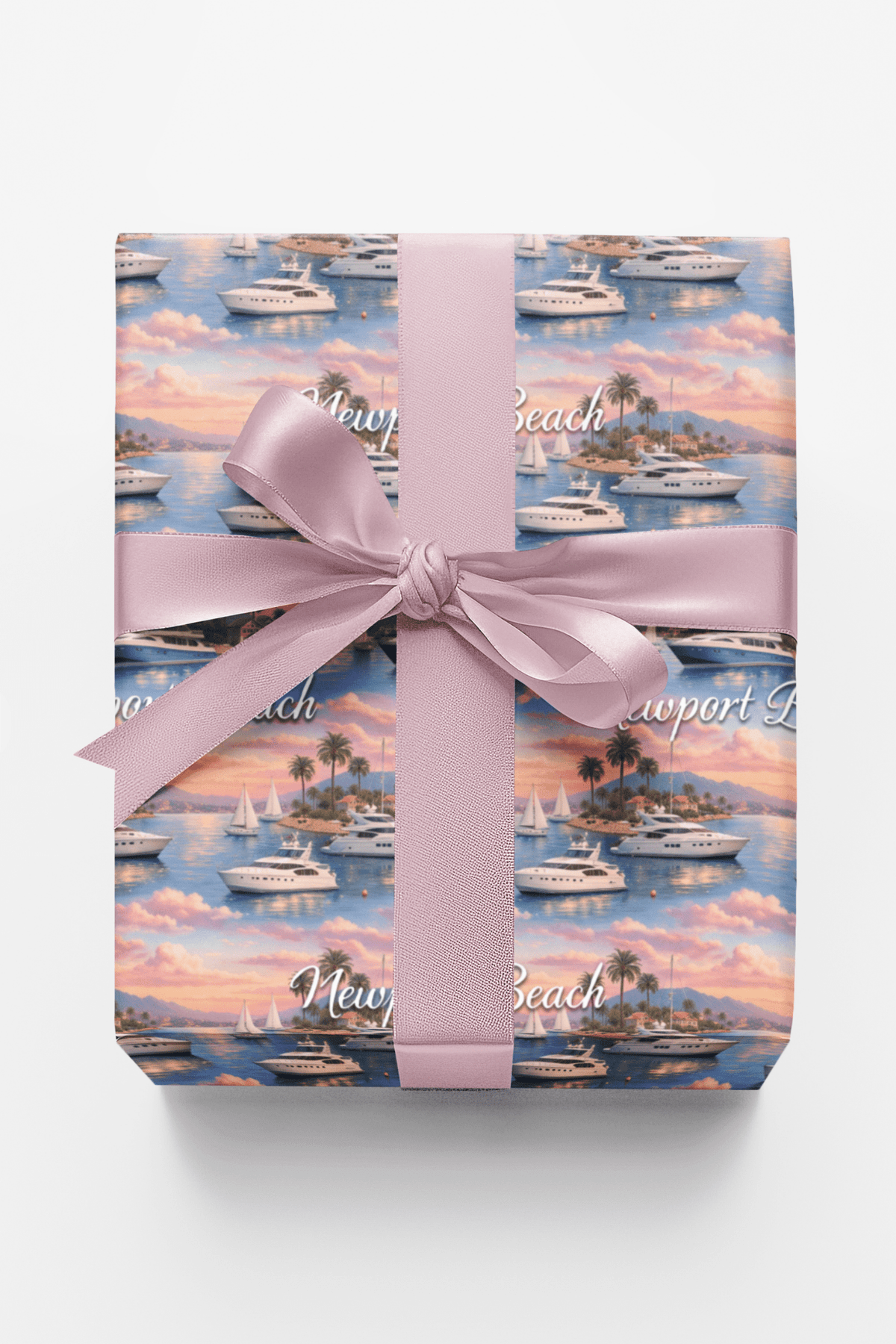 Newport Beach Harbor Glow Wrapping Paper