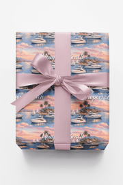 Newport Beach Harbor Glow Wrapping Paper